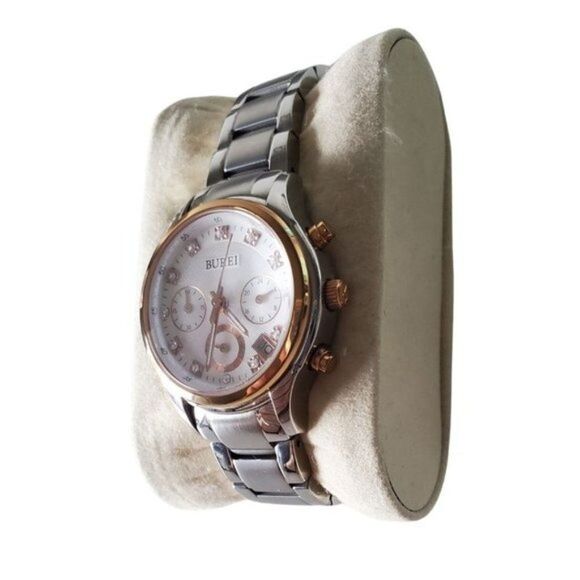 BUREI Luxury Auto Date Display Gold Quartz Analog Watch GUC main image 4